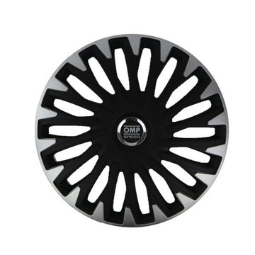 Hubcap OMP Stinger Speed Black Silver 13" (4 uds)