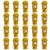 Set Nuts OMP Gold 40 mm 20 uds M12 x 1,50