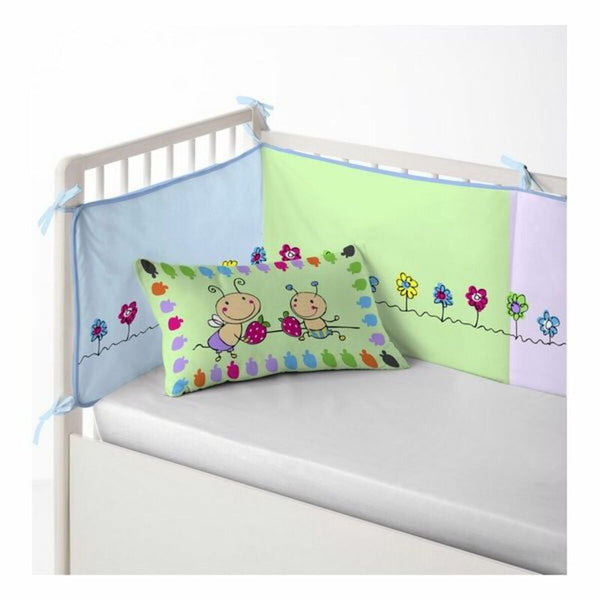 Cot protector Cool Kids Patch Garden (60 x 60 x 60 + 40 cm)