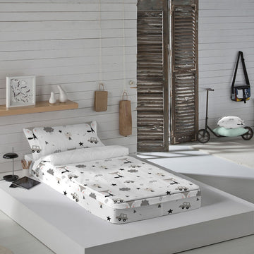 Quilted Zipper Bedding Haciendo el Indio BW (Bed 90)