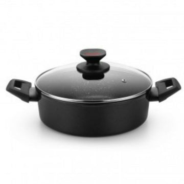 Casserole Monix TITAN ROCK Ø 28 cm Black Toughened aluminium