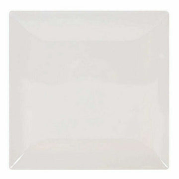 Flat Plate La Mediterránea Elite Stoneware Ivory 26,5 x 26,5 x 2,5 cm (6 Units)