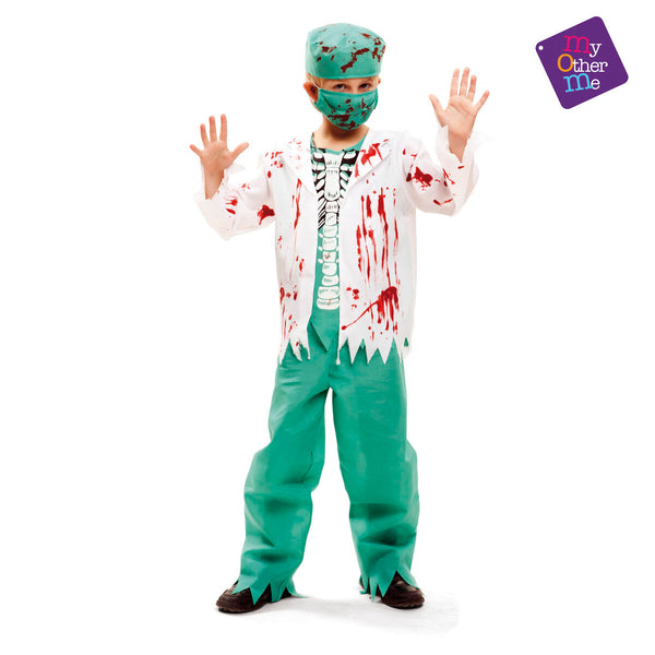 Costume for Children My Other Me 4 Pieces Skeleton Doctor Robe