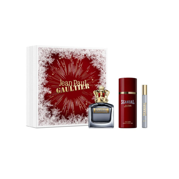 "Jean Paul Gaultier Scandal Pour Homme Eau De Toilette Spray 100ml Set 3 Pieces Christmas 2023"