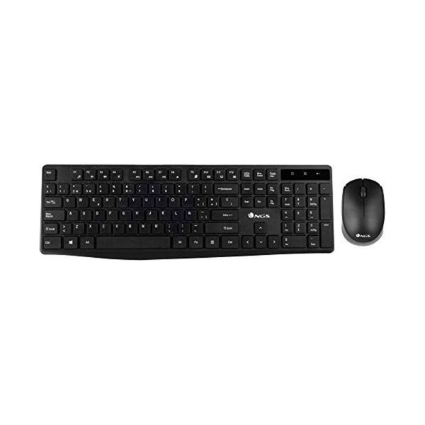 Keyboard and Wireless Mouse NGS Allure 1200 dpi 2.4 GHz