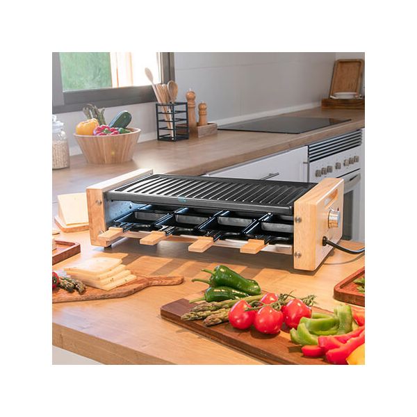 Grill Cecotec Cheese&Grill 8200 Wood Black 1200 W