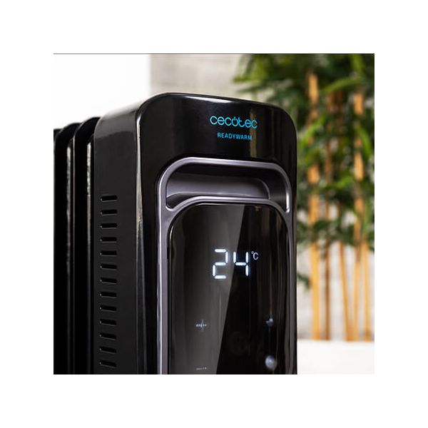 Oil-filled Radiator (9 chamber) Cecotec ReadyWarm 9000 Touch Connected Black 2000 W Wi-Fi