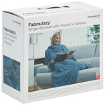 Single Sleeved Blanket with Central Pocket Faboulazy InnovaGoods IG815028 Blue (Refurbished B)