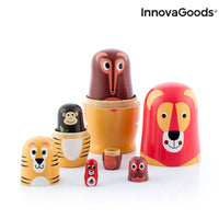 Matryoshka Wooden Animal Figures Funimals InnovaGoods IG815363 (Refurbished B)