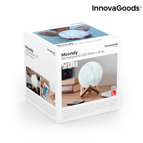 Rechargeable LED Moon Lamp Moondy InnovaGoods (Refurbished A+)