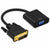 DVI-D to VGA Adapter PcCom Essential Black 25 cm