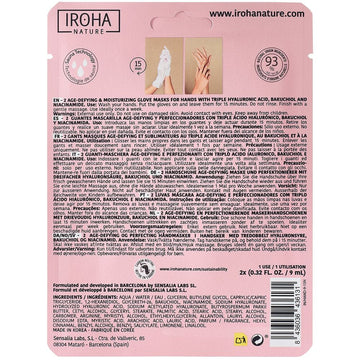 Masque pour les mains Iroha Anti-âge Acide Hyaluronique (9 ml)