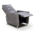 Reclining Armchair Astan Hogar Relax Manual Grey Velvet