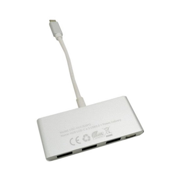 USB Hub CoolBox COO-HUC3U3PD White (4 ports)