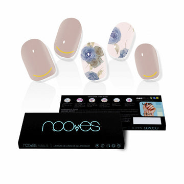 Faux ongles Nooves Elegant Floral Gel Autocollants métallique