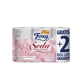 "Foxy Silk Toilet Paper 3 Layers 4 + 2 Rolls"