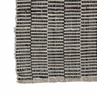 Carpet 80 x 150 cm Synthetic Fabric Black Cream