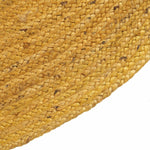 Carpet Yellow Jute 120 x 120 cm