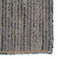 Carpet 290 x 200 cm Natural Blue Cotton Jute