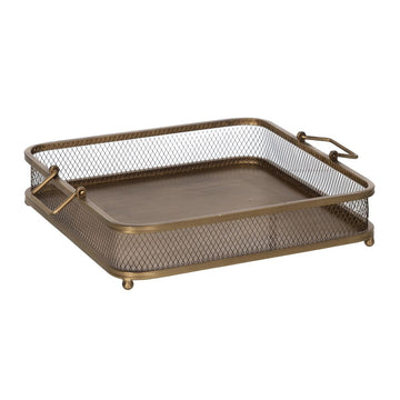 Snack tray Golden Iron 40 x 40 x 10 cm