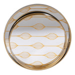 Snack tray Golden PVC Crystal 42 x 42 x 4,2 cm (2 Units)