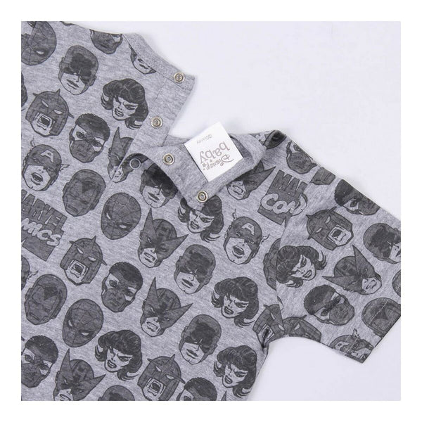 Baby's Short-sleeved Romper Suit Marvel Grey