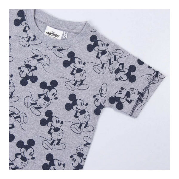 T shirt à manches courtes Enfant Mickey Mouse Gris