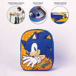 3D School Bag Sonic Orange Blue 25 x 31 x 9 cm