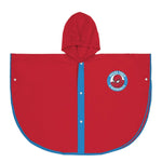 Waterproof Poncho with Hood Spiderman Red