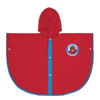 Waterproof Poncho with Hood Spiderman Red