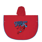 Waterproof Poncho with Hood Spiderman Red