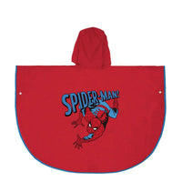 Waterproof Poncho with Hood Spiderman Red