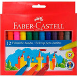 Set of Felt Tip Pens Faber-Castell Jumbo Case 12 Units