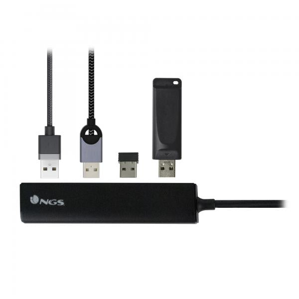 NGS HUB USB-C Wonder4 4 Porte USB-A 3.0 Nero