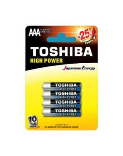 (1 Confezione) Toshiba Batterie 4pz MiniStilo LR03GCP BP-4 AAA