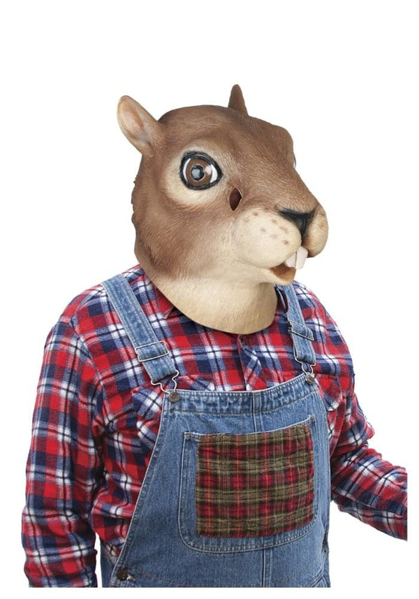 Latex Squirrel Adult Costume Mask One Size Fits Most