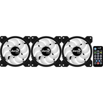 AEROCOOL Saturn 12F ARGB Pro (Pack de 3) - Ventilateur 120mm ARGB pour boitier