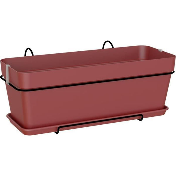 ARTEVASI - Kit Jardiniere capri 50cm v2 rouge foncé 50,2 x 28,5 x h20,7 cm - 1,54l