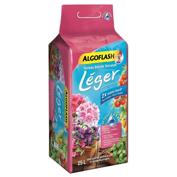 ALGOFLASH - Terreau léger balcon et terrasse 25l