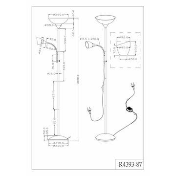 Floor Lamp R4393-87 E27 150 W (Refurbished D)