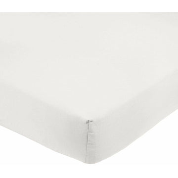 Fitted bottom sheet Microfibre Cream (140 x 200 x 30 cm) (Refurbished A+)