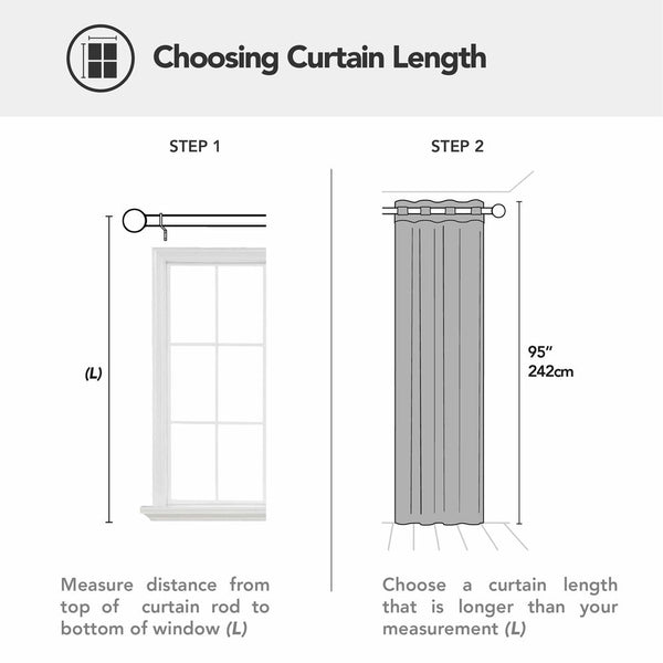 Curtains UKCTE0454-3 Grey (Refurbished B)