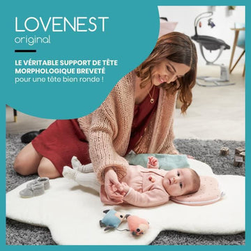 Babymoov Support de tete ergonomique Lovenest Original, Pinky