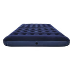 BESTWAY Matelas gonflable floqué Venture Queen + Pompe a pied – 2 places