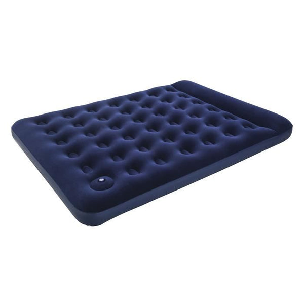 BESTWAY Matelas gonflable floqué Venture Queen + Pompe a pied – 2 places