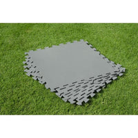 BESTWAY Lot de 9 Dalles de protection de sol mousse gris 50 x 50 cm ép 3,6mm (tapis de sol pour piscine hors sol ou spa gonflable)