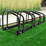 Portable Bike 4 Parking Rack Bicycle Instant Storage Stand - Black