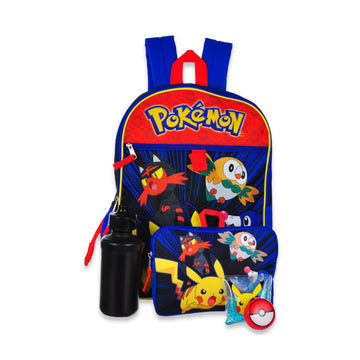 Pokemon 5-Piece 16 Inch Kids Backpack Set