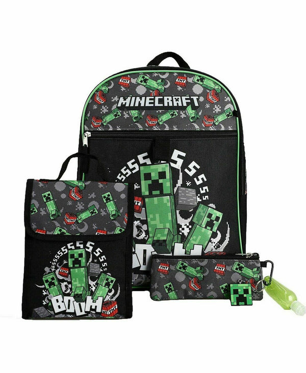 Minecraft 6 Piece 16-Inch Backpack Set