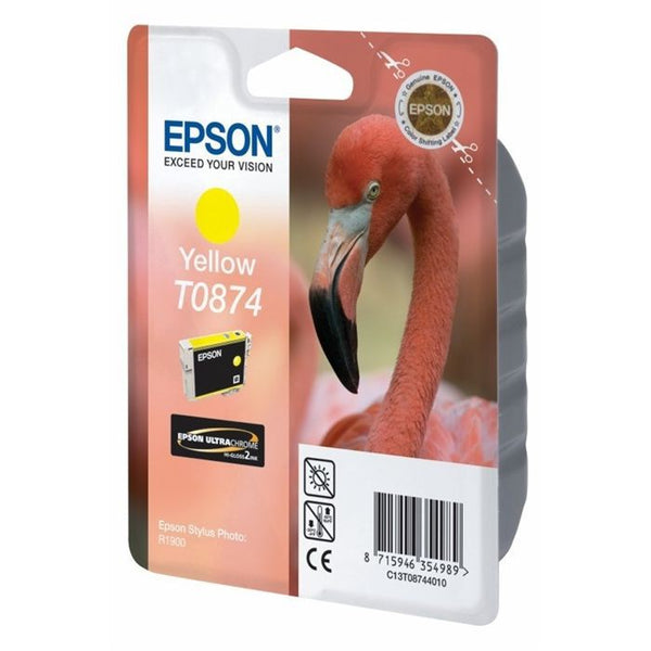 EPSON Cartouche d'encre T0874 Jaune - Flamant rose  (C13T08744010)